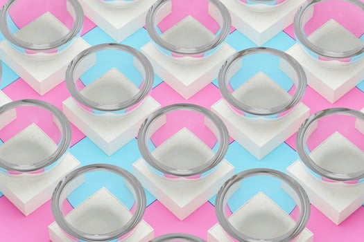 Square platform with solid color background, 3d rendering. photo