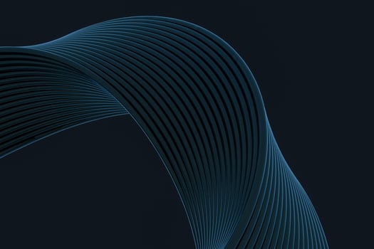The virtual image of Mobius ring geometric figure, 3d rendering photo