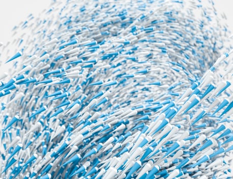 High speed vortex particles, 3d rendering. photo