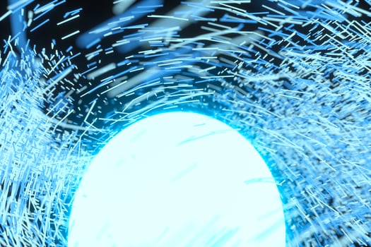 High speed vortex particles, 3d rendering. photo