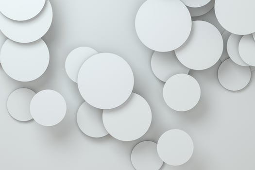 3d rendering, circle frame card template photo