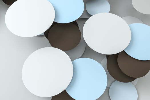 3d rendering, circle frame card template photo