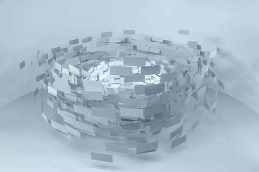 3d rendering, flow square paper, creative background photo