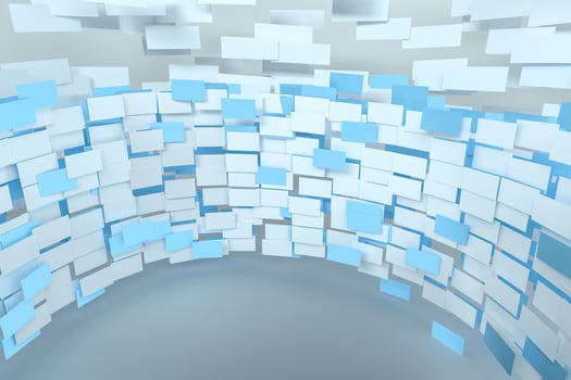 3d rendering, flow square paper, creative background photo