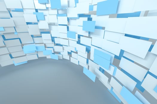 3d rendering, flow square paper, creative background photo