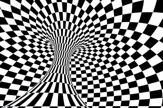 black and white stripe, Repeating lines, 3d rendering photo