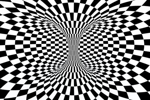 black and white stripe, Repeating lines, 3d rendering photo