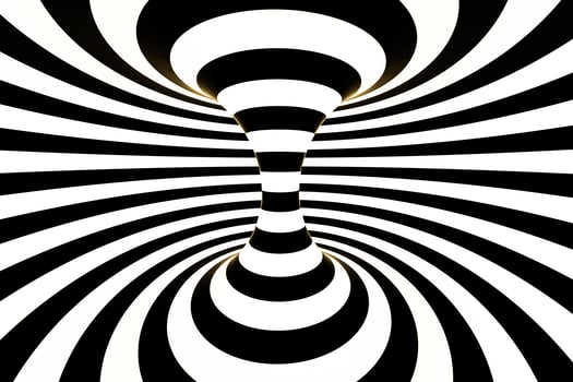 black and white stripe, Repeating lines, 3d rendering photo