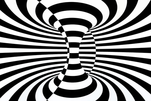 black and white stripe, Repeating lines, 3d rendering photo