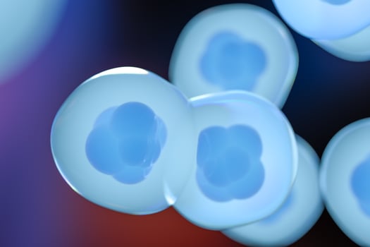 Colorful background and cells, the concept of biotechnology, 3d rendering photo