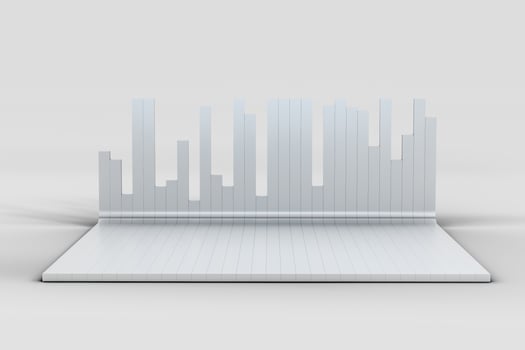 3d rendering, graph chart background, business graph photo