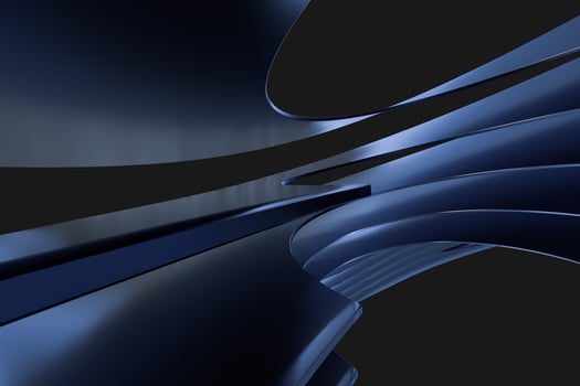 3d rendering, blue metalic surface and graphic design background photo