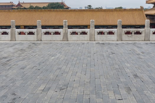 Ancient city landscape, with architectural structure and ancient culture photo