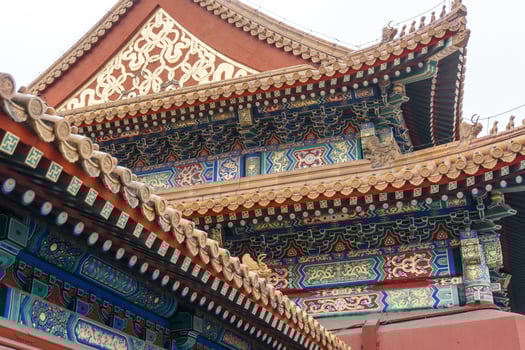 Ancient city landscape, with architectural structure and ancient culture photo