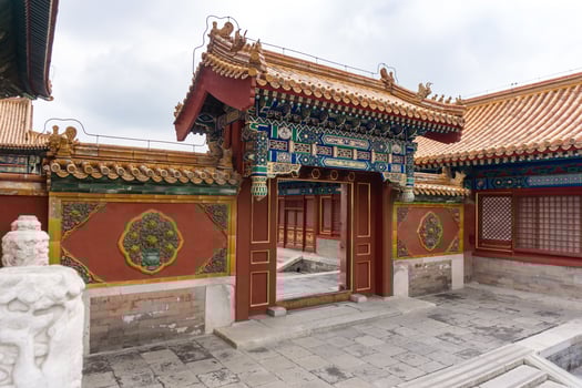 Ancient city landscape, with architectural structure and ancient culture photo