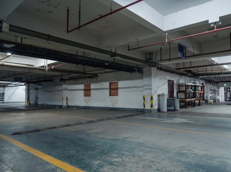 Background of underground park, city garage photo