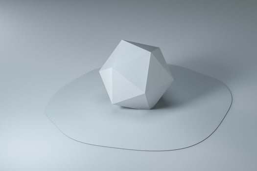 3d rendering, creative melted geometry with white background photo