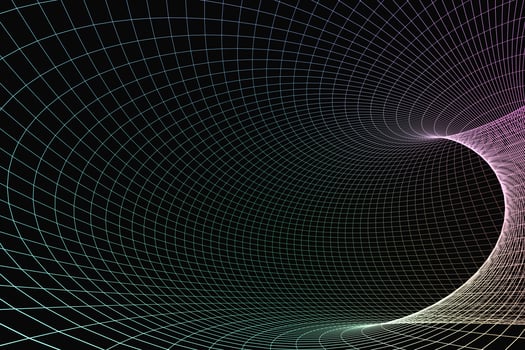 3d rendering, curve lines with dark background photo