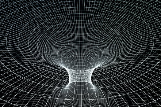 3d rendering, curve lines with dark background photo