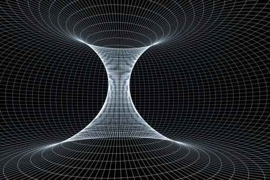 3d rendering, curve lines with dark background photo