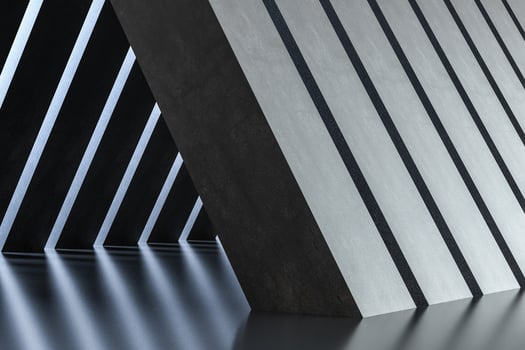 3d rendering, dark creative polygon elements photo