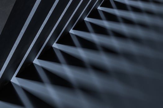 3d rendering, dark creative polygon elements photo