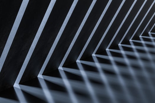 3d rendering, dark creative polygon elements photo