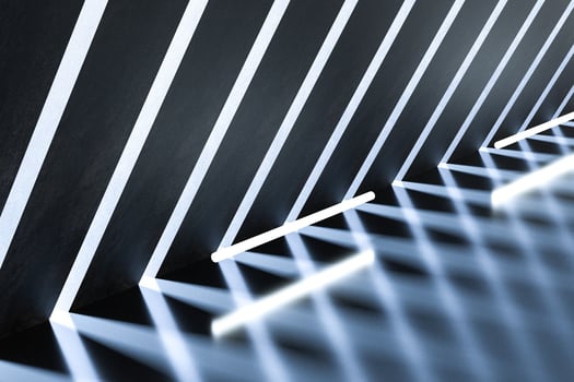 3d rendering, dark creative polygon elements photo