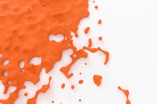 The splashing liquid of pigment, two-tone color background, 3d rendering. photo