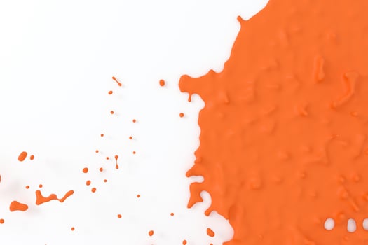 The splashing liquid of pigment, two-tone color background, 3d rendering. photo