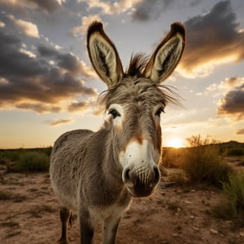 photo of Donkey full shot high quality hdr 16k ultra hd