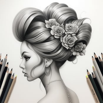 woman hair style photo