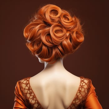 woman hair style from back side photo