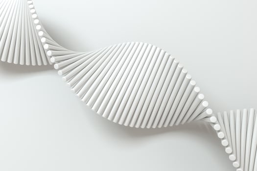 3d rendering, the spiral DNA consist of lines. photo