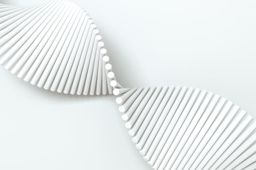 3d rendering, the spiral DNA consist of lines. photo