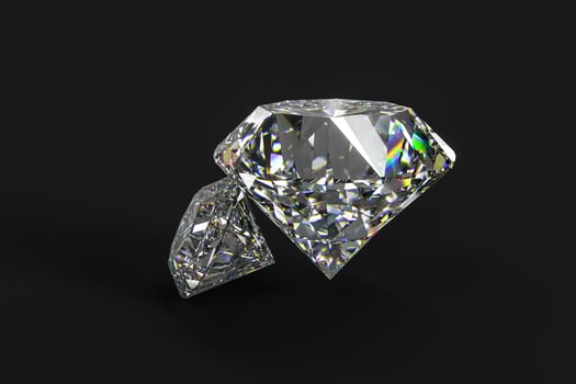 luxury diamond gem, 3d rendering photo