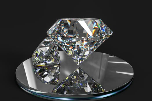 luxury diamond gem, 3d rendering photo