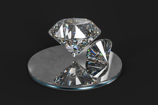 luxury diamond gem, 3d rendering photo