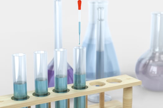 3d rendering, biotechnological laboratory equipment background photo