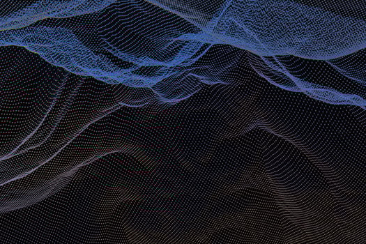 3d rendering, flow dot with gradient background photo