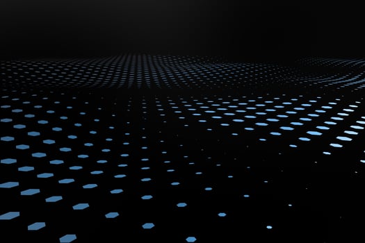 3d rendering, flow dot with gradient background photo