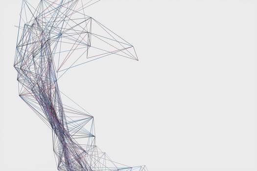 Technological structure lines with white background, 3d rendering. photo