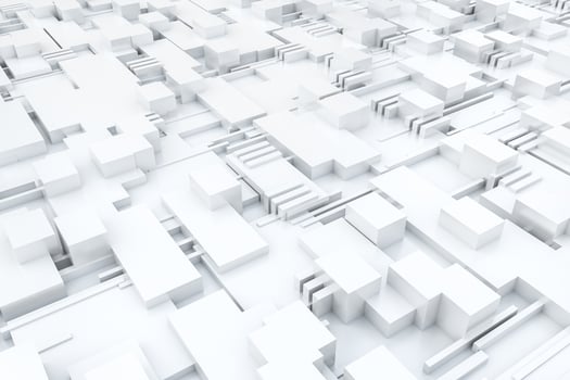 3d rendering, cubes board structure, circuit background photo