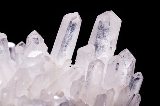 Macro Mineral Stone Rhinestone in Crystals on a Black Background photo
