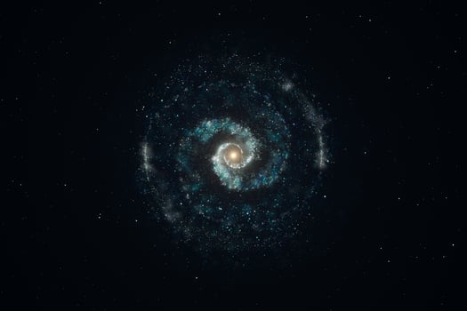 3d rendering, the magnificent spiral nebula. The universe background. photo