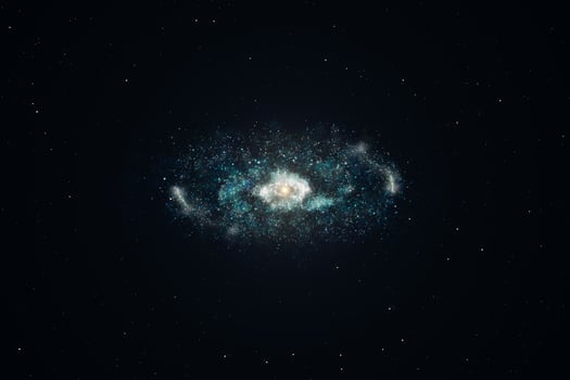 3d rendering, the magnificent spiral nebula. The universe background. photo