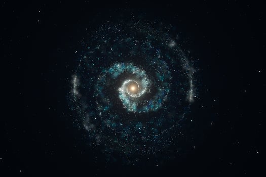 3d rendering, the magnificent spiral nebula. The universe background. photo