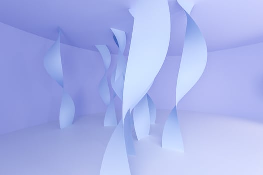 3d rendering, purple smooth curves background photo