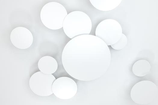 3d rendering, circle frame card template photo