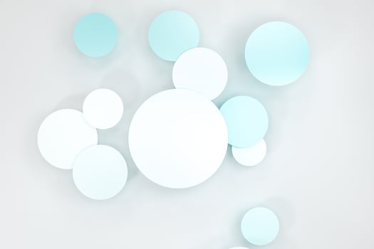 3d rendering, circle frame card template photo